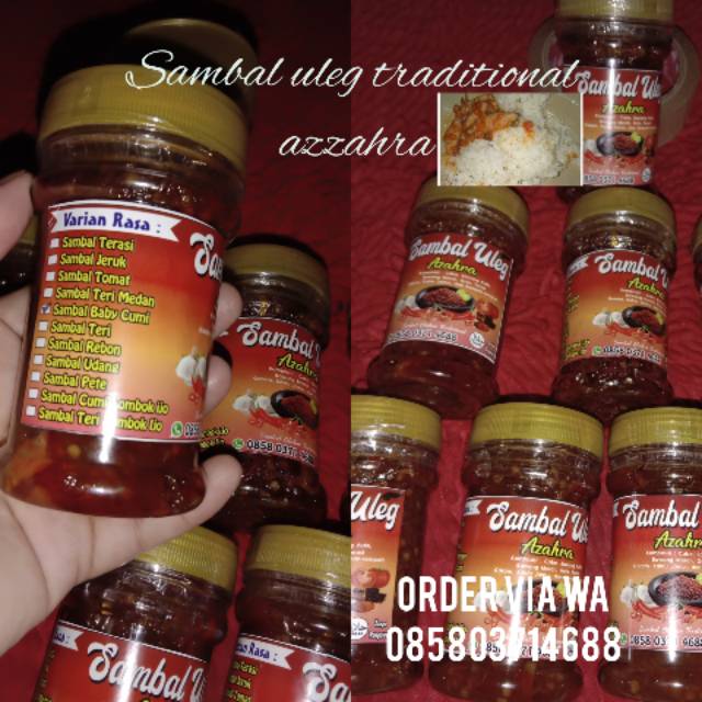 

Sambel uleg azzahra,sambal traditional ada banyak variants rasa