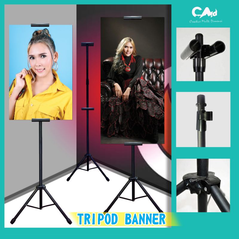 TRIPOD BANNER Dan POSTER | STAND | TIANG RANGKA BAHAN BESI | Media Iklan dan Promosi Usaha
