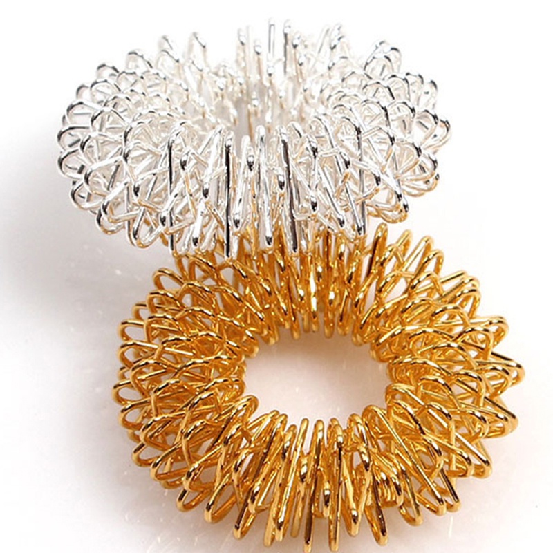 # Kaos T-Shirt Wanita Lengan Pendek Motif Print #10pcs Cincin Pijat Akupuntur Jari Bahan Stainless Steel