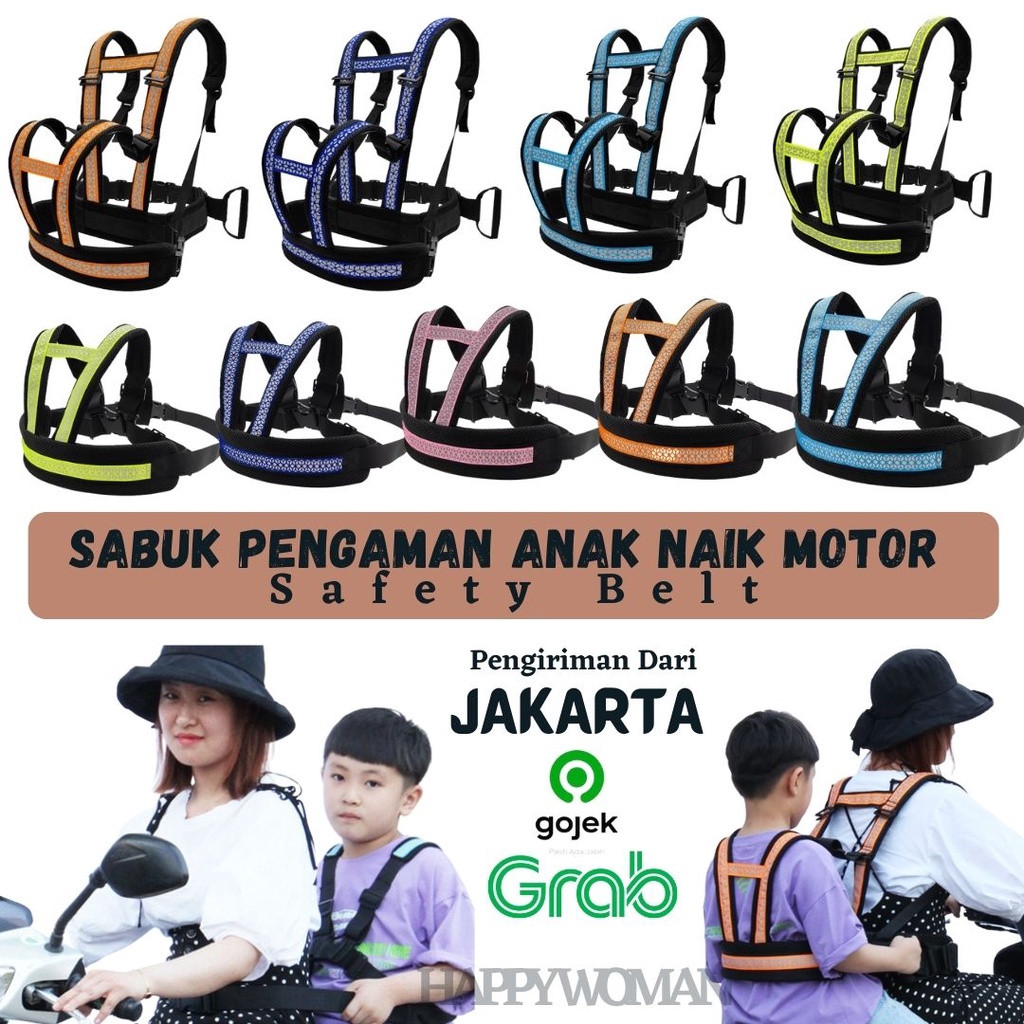 Sabuk Pengaman Anak Naik Motor Safety Belt Sabuk Bonceng Pinggang Pengaman Motor Anak