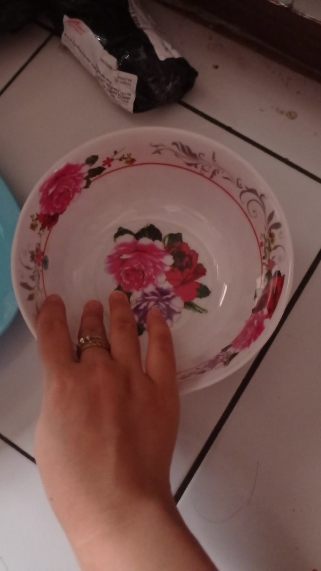 Mangkok Melamin 7 Inc | Mangkok Sop Motif Bunga Sni Tebal