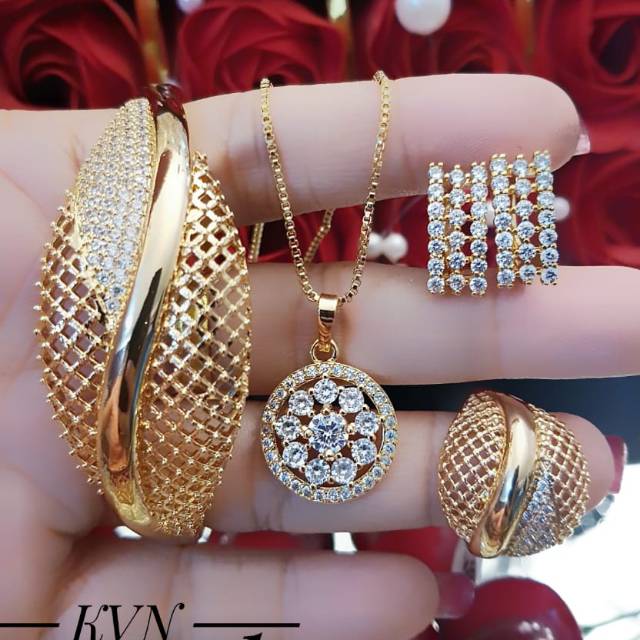 Xuping set perhiasan lapis emas 24k 2615