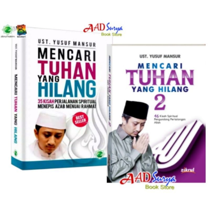 buku kajian Islam - paket buku mencari tuhan yang Hilang 1 dan 2 - Ust Yusuf Mansur - Zikrul Hakim