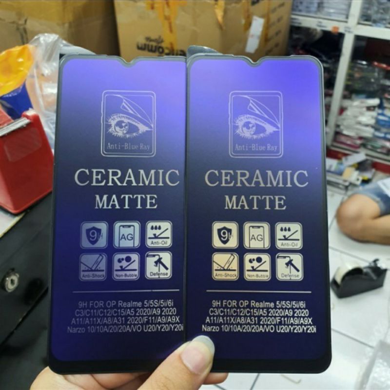 Anti gores ceramic matte blue light Samsung A3 2016 A5 2016 A7 2016 A3 2017 A5 2017 A7 2017 A5 2018 