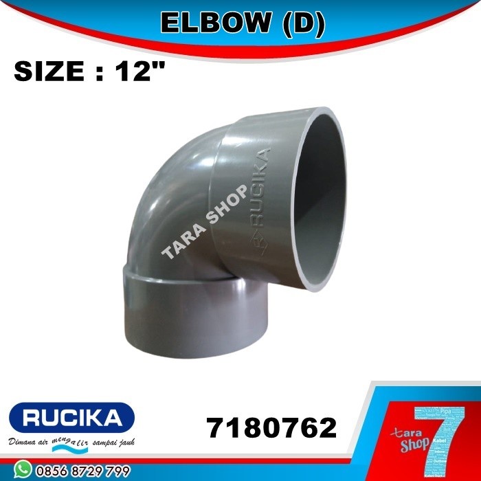 RUCIKA Sambungan Pipa Fitting PVC Elbow Knee Keni D 12 Inch  7180762