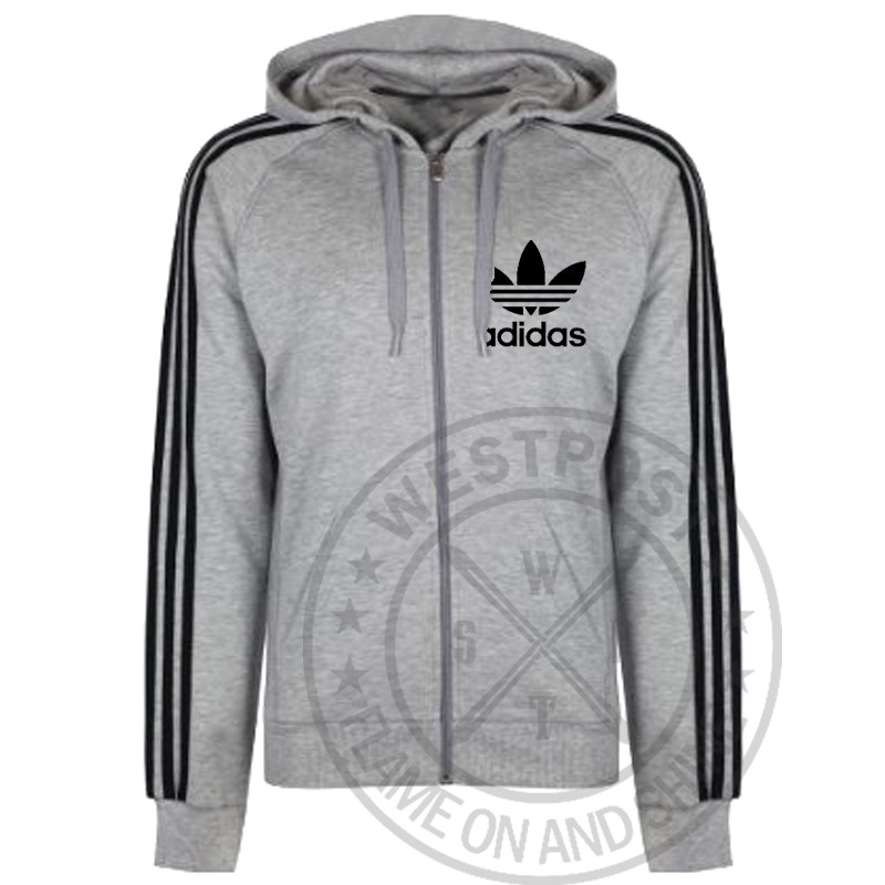 HODIE PRIA DISTRO MURAH JAKET HOODIE ZIPPER SPORT ADIDAS WARNA ABU-ABU TERBARU