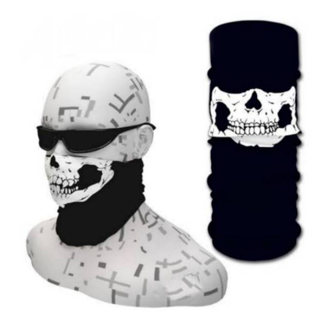 wajah masker tengkorak skull skeleton hidung wajah kepala bandana mask Balaclava buf baf helm