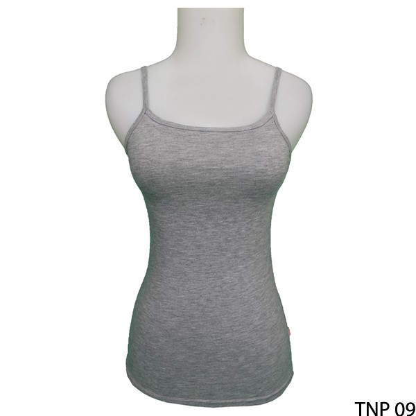 Tank Top Wanita Kasual Spandek Abu Muda – TNP 09