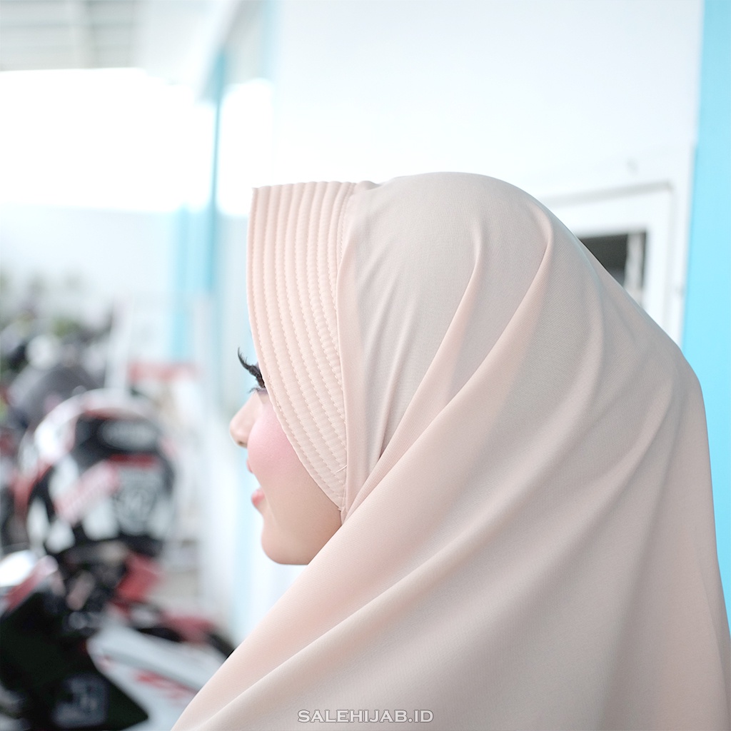 KHIMAR PET JUMBO REMPEL BAWAH (jilbab kerudung khimar wolfis)