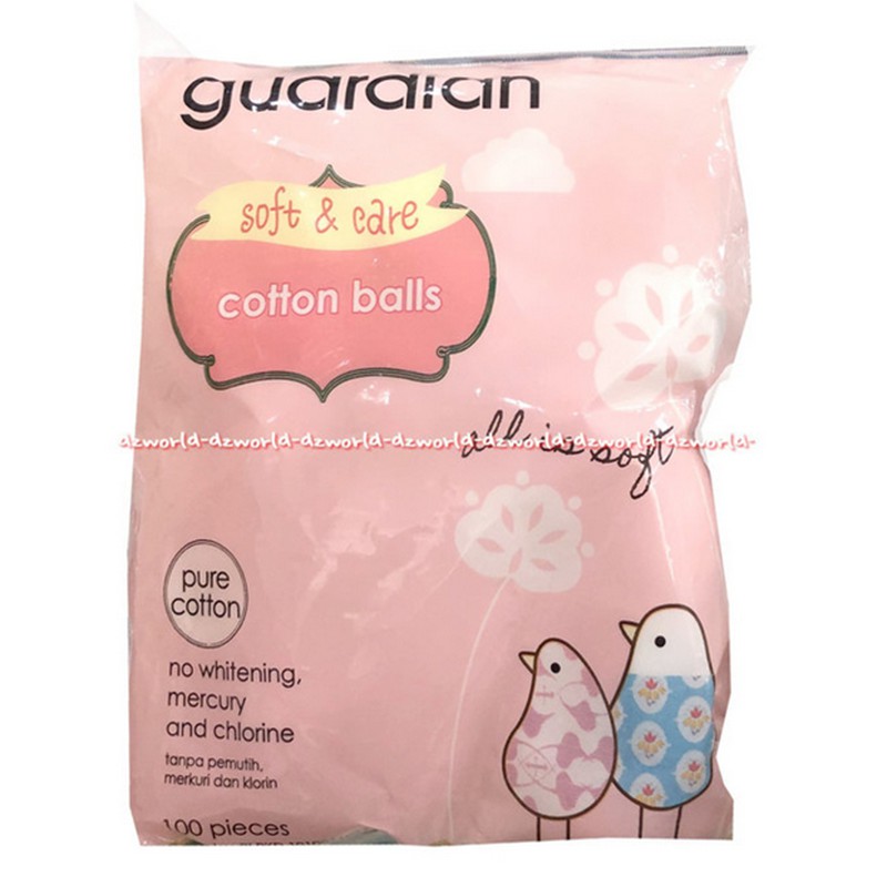 Guardian Soft Care Cotton Balls Pure Cotton 100Pcs Bola Kapas Bulat