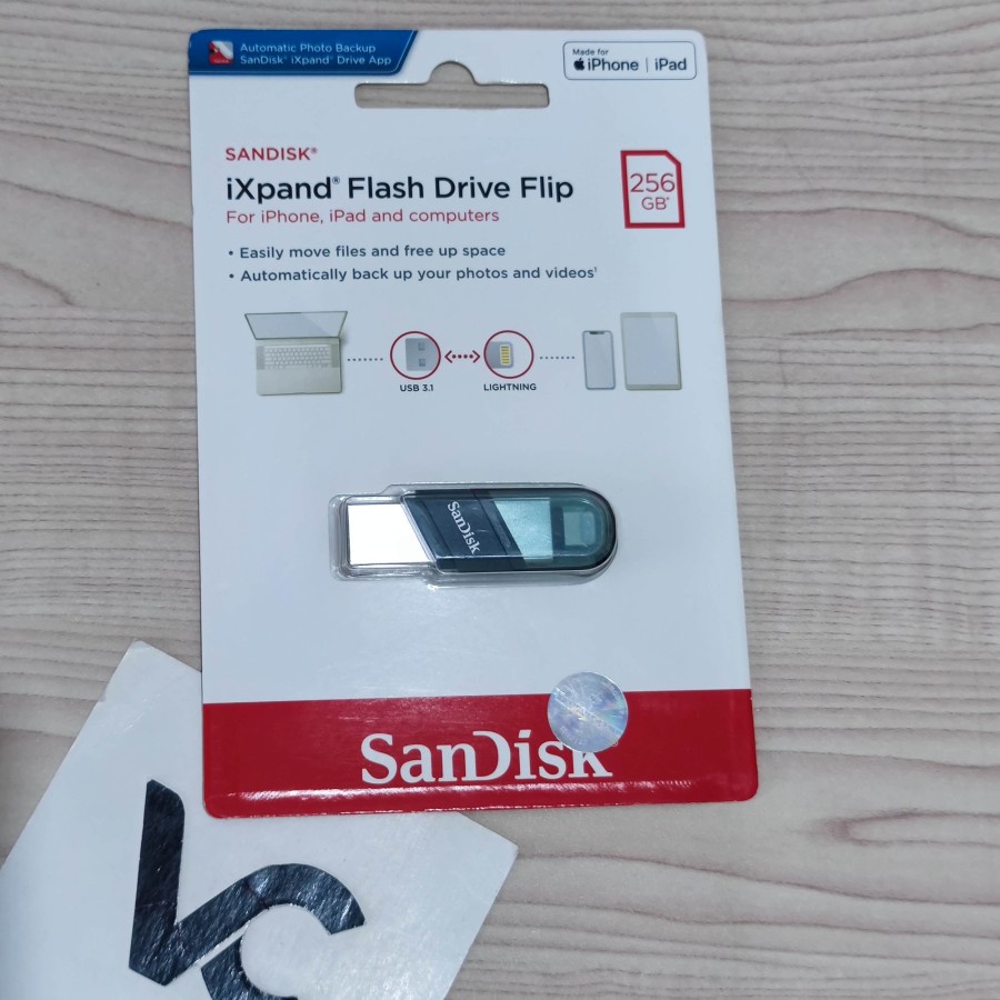 SanDisk iXpand Flip 256GB OTG USB 3.1 Lightning Flash Drive Flashdisk 256 GB For iPhone iPad