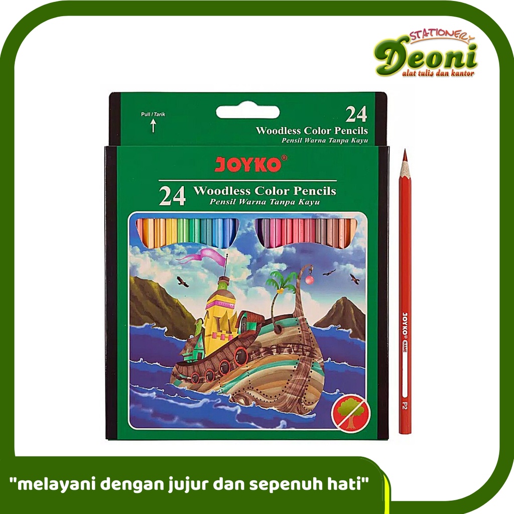 

JOYKO CP-104 Pensil 24 Warna Pencils Hexagonal Grip - 24 Warna