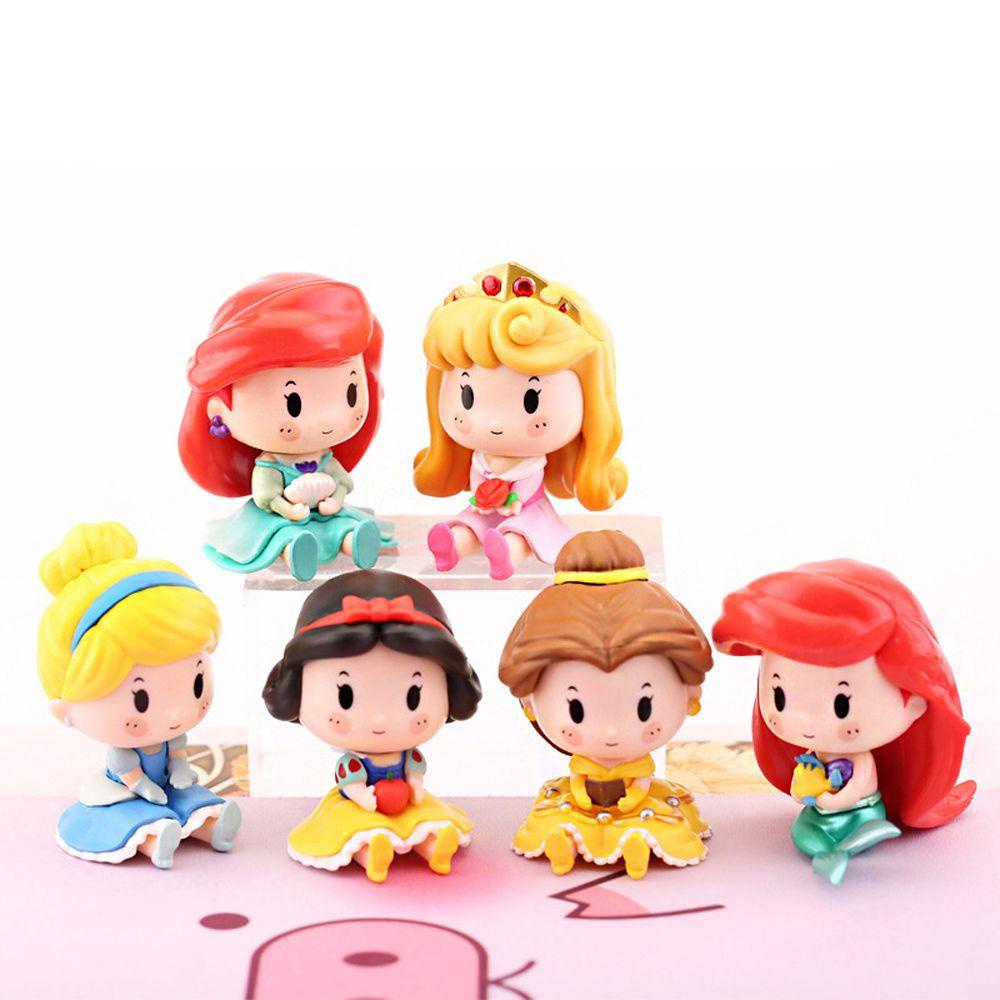 Needway   Princess Action Figure Koleksi PVC Belle Ornamen Kartun Anak Hadiah Cinderella Anime Figure