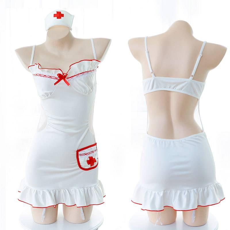 【Wetrose】Sexy Women's Nurse Role-playing Uniforms Temptation Perawat Cosplay Lingerie Set