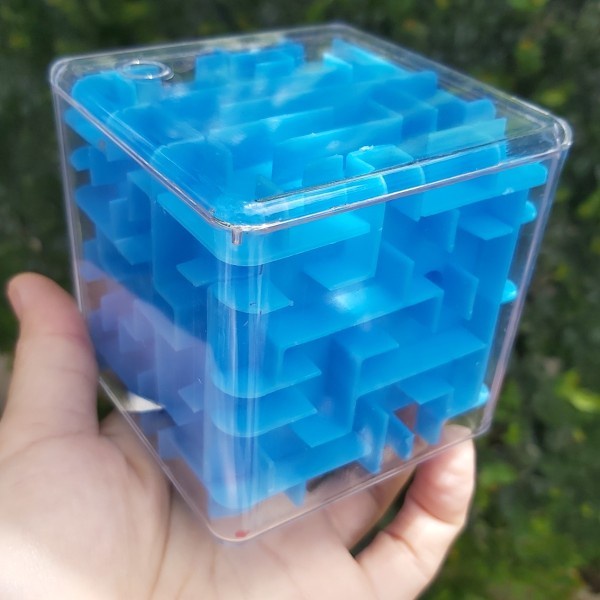 Mainan bola  puzle Labirin Kotak Bening Maze Cube Labyrinth Puzzle Cube 3D Puzzles