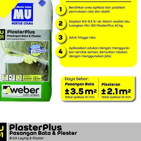 ✸ MU 301 PLESTER DAN ACIAN BETON 40KG ➺