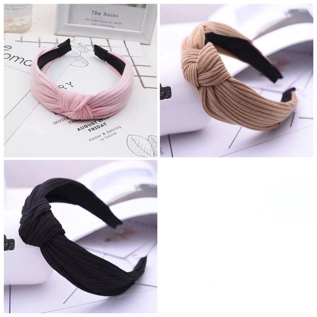 Bandana Motif Bando Simpul Aksesoris Rambut Wanita Bando Ala Korean Style Import