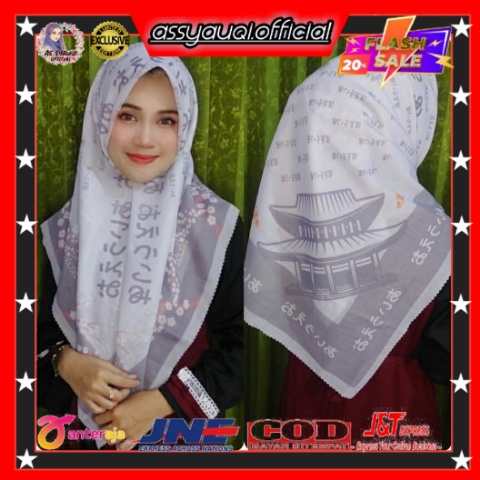MOTIF KOREA/JILBAB MOTIF KOREA/HIJAB AKSARA/VOAL AKSARA/HIJAB AKSARA JAWA