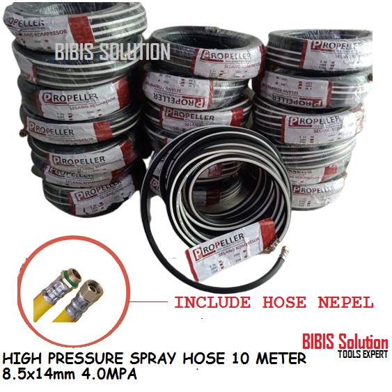 Selang Kompresor Steam Spray Gun 10 Meter Selang Cuci Mobil Stim Selang Angin Sprayer Spray Hose