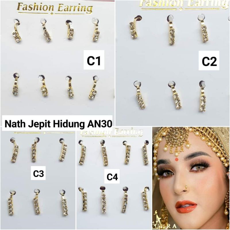 Nath Jepit Anting Hidung India/Nath jepit / nath hidung / anting hidung / aksesoris india / perhiasa