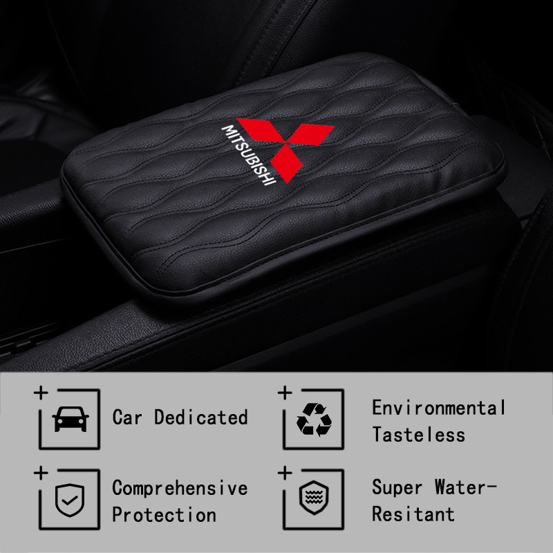 Bantalan Sandaran Tangan Mobil Universal Bahan Kulit Untuk Mitsubishi Ralliart Outlander Mirage