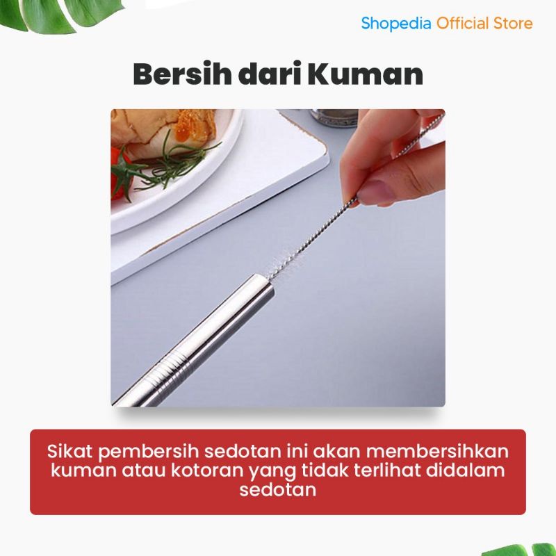 Sikat pembersih sedotan stainless kawat