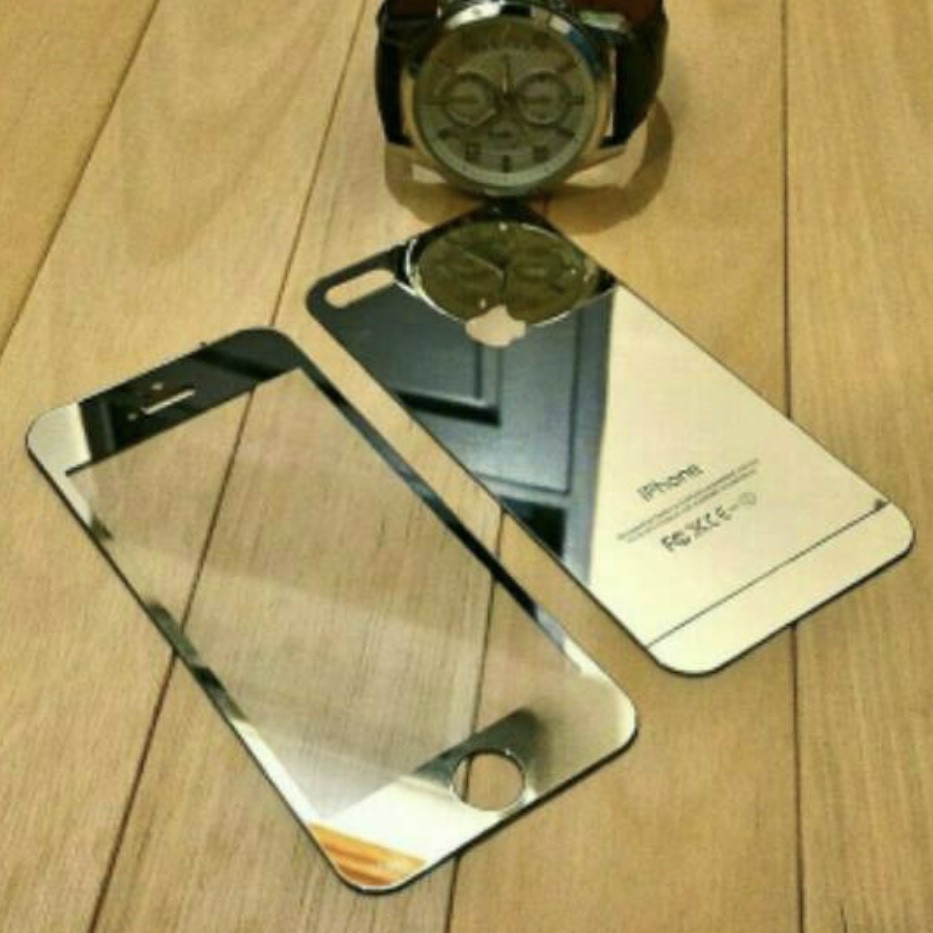 iPhone 6+ Tempered Glass Mirror Chrome Antigores Glass Warna iPhone 6s Plus iPhone 6 Plus