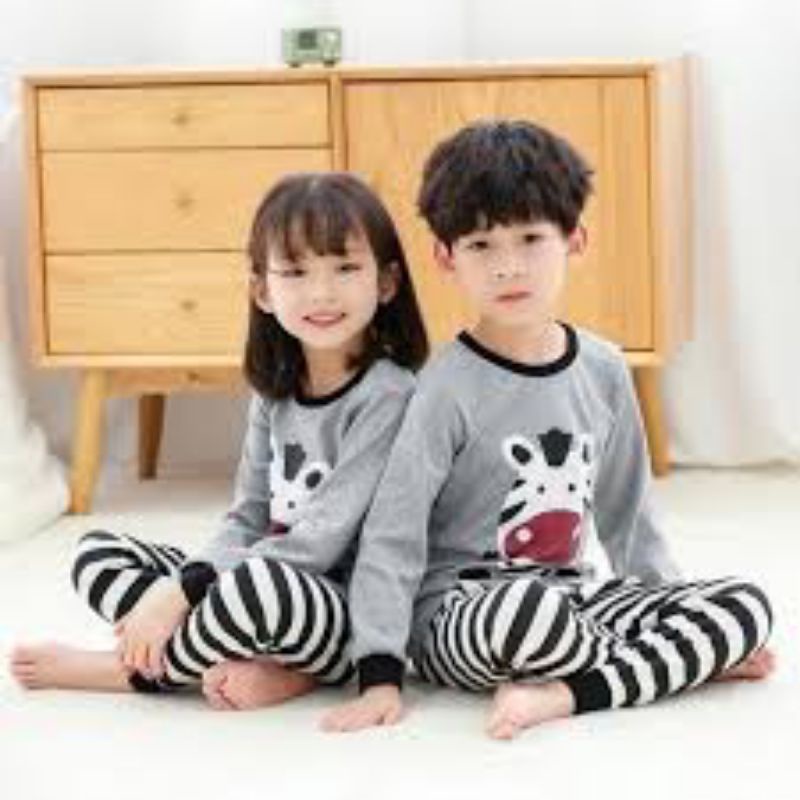 Piyama kaos anak Zebra - unisex