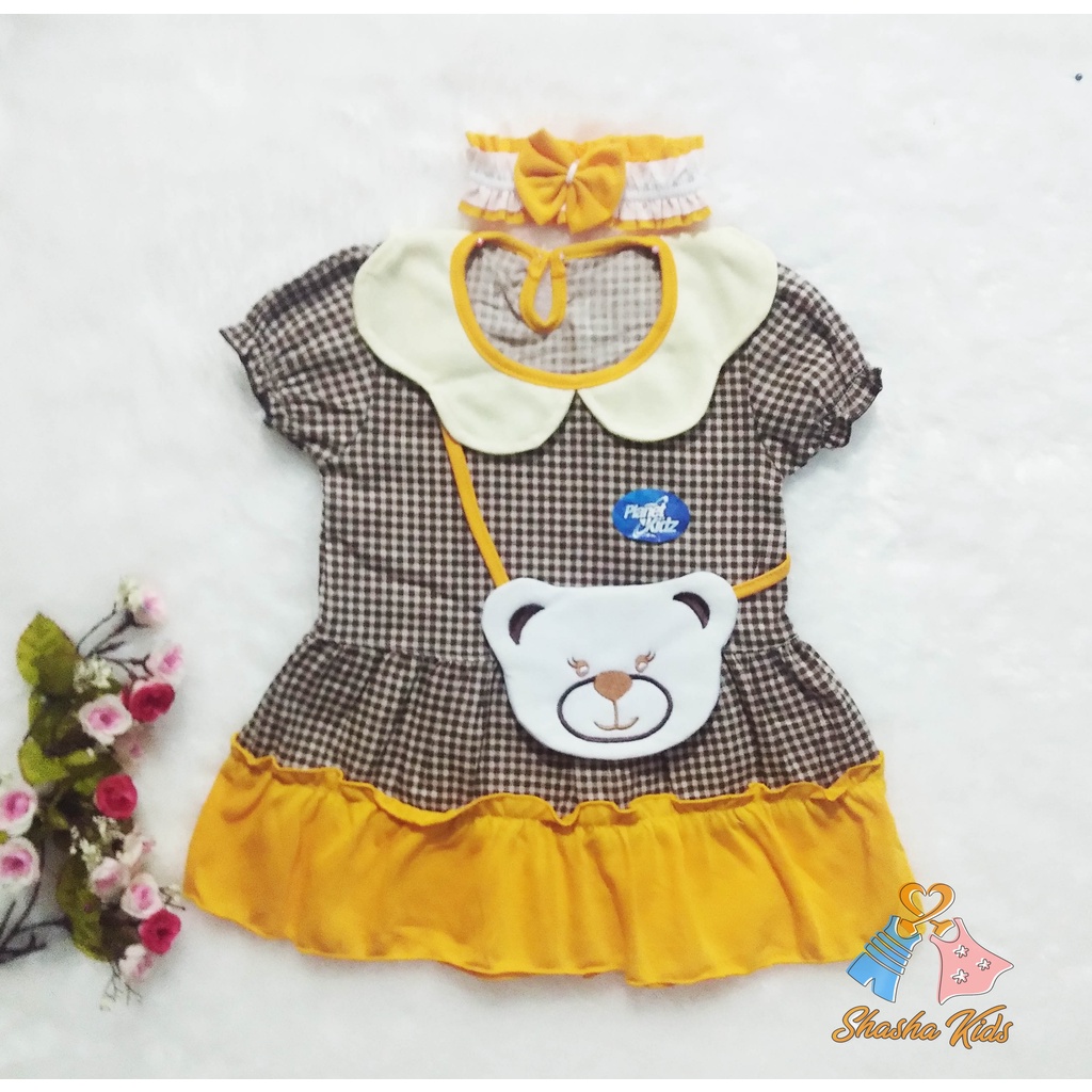 [S-028] Baju Bayi Perempuan/Dress Bayi Kualitas Planet kids  0-6bln