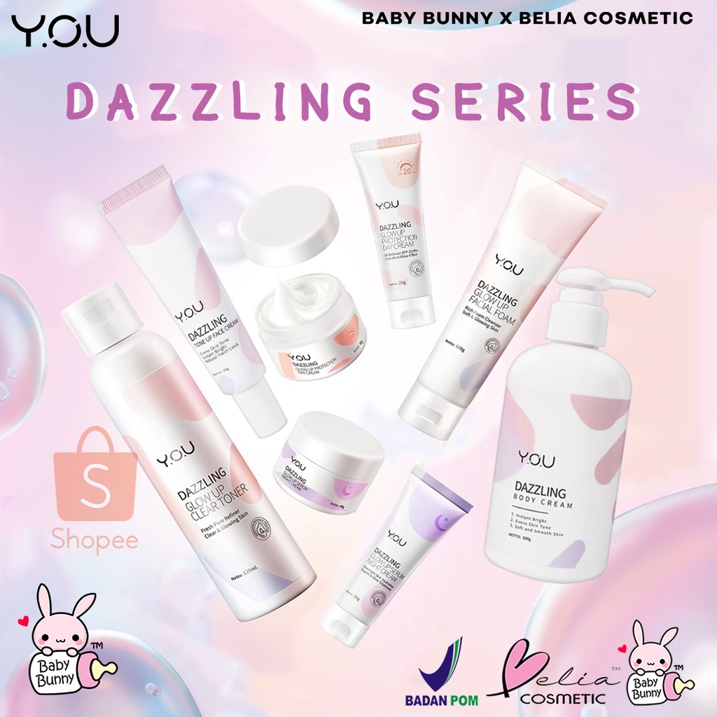 ❤ BELIA ❤ YOU Dazzling Glow Up Series | Facial Foam Toner Day &amp; Night20 40 Tone up Face Cream Body