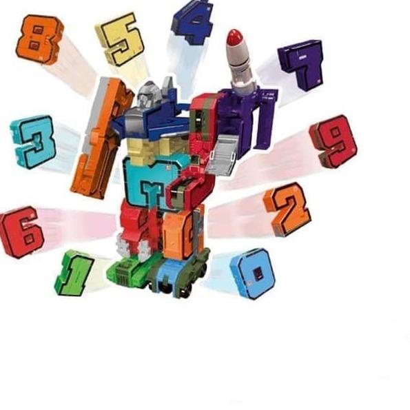 ♗ Emco POCKET MORPHERS - Number 6 Robot Transformers Angka Combiner ✥