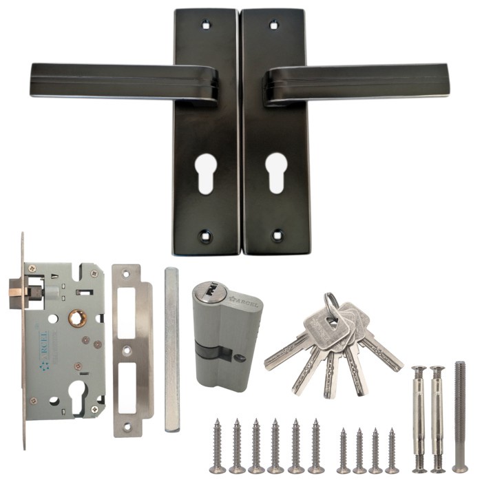 HANDLE PINTU TANGGUNG HITAM ARCEL - KUNCI PINTU