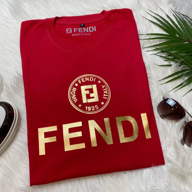 TSHIRT FENDI // GOLD // KAOS WANITA