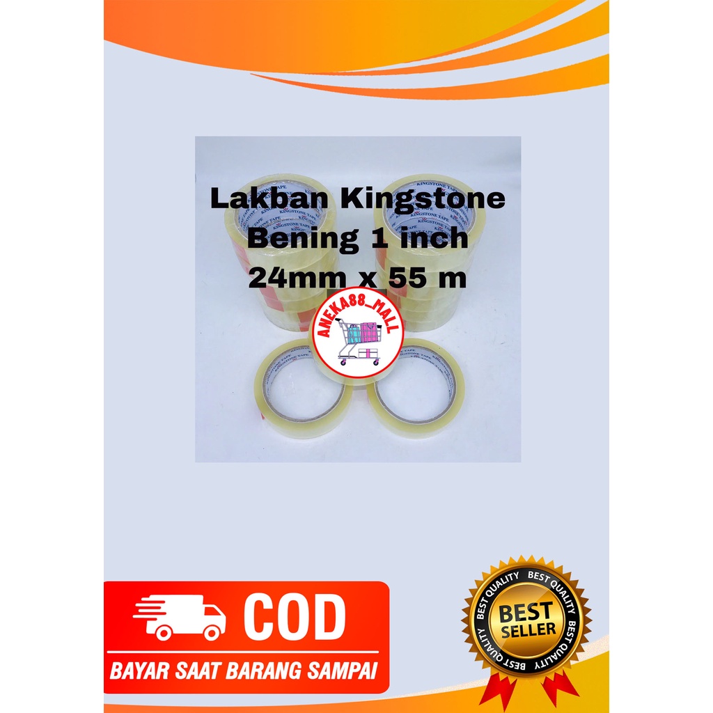 

Lakban KINGSTON Bening 1 inch 24mm x 55 meter