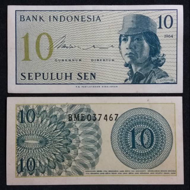 Uang Kuno 10 Sen Seri Sukarelawan Dwikora Tahun 1964