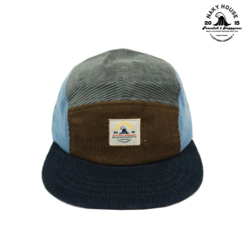 NAKY HOUSE | CAP | 5 PANEL | 4 WARNA | CORDUROY |ORIGINAL