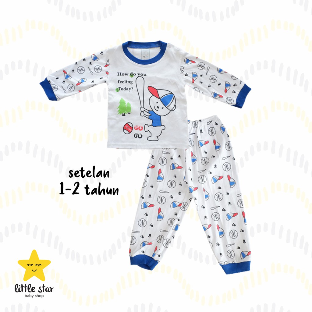 SKA Be Piyama Anak Cowok | Set Baju Tidur Piama Anak Laki