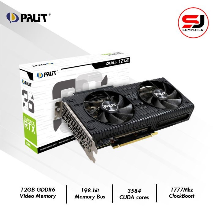 VGA PALIT RTX 3060 DUAL 12GB DDR6 192BIT NVIDIA GEFORCE RTX3060