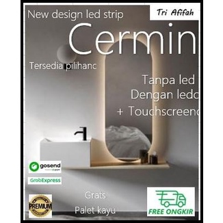 Mirror Led Cermin Dinding Cermin Kamar Mandi Cermin Besar Oval Led