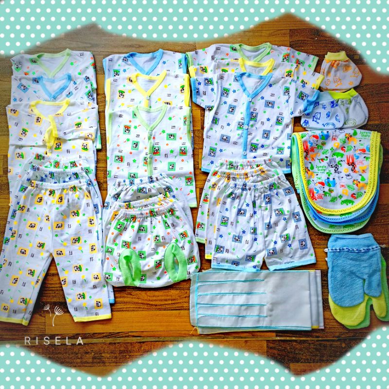 39 PCS PAKET HEMAT PERLENGKAPAN BAJU BAYI BARU LAHIR