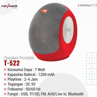 Speaker Advance Portable / Speaker Bluetooth Mini / T-522BT