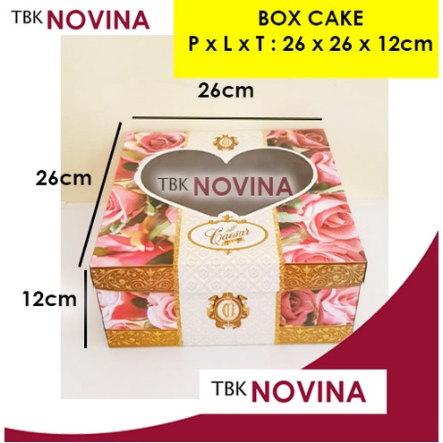 KOTAK KUE CAKE / BOX CAKE TART / DUS BOLU KUE ULANG TAHUN CAESAR LUX