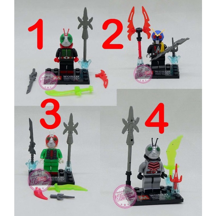 Mainan anak mini figure kamen rider belalang tempur