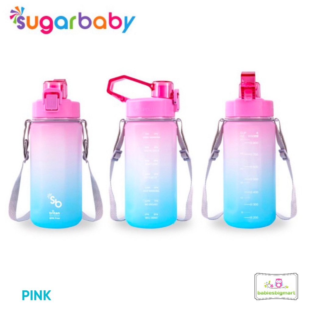 Sugarbaby Tritan Fit Bottle 2in1 Rainbow Botol Minum 1050ML NTFBR1050