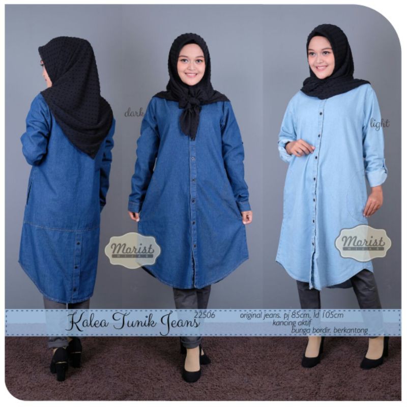 tunik denim busui