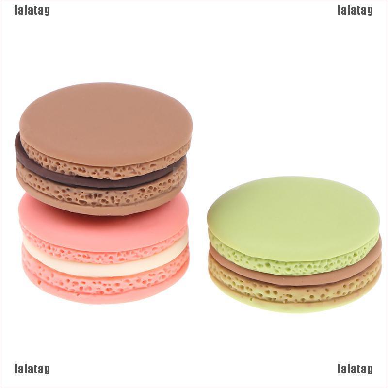 (Lala) 10pcs / Set Mainan Miniatur Macaron Skala 1: 12 Untuk Aksesoris Rumah Boneka