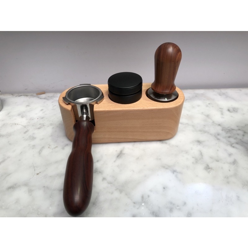 Jual Tamping mat wood tamper holder / Wooden Tamping matt / Dudukan