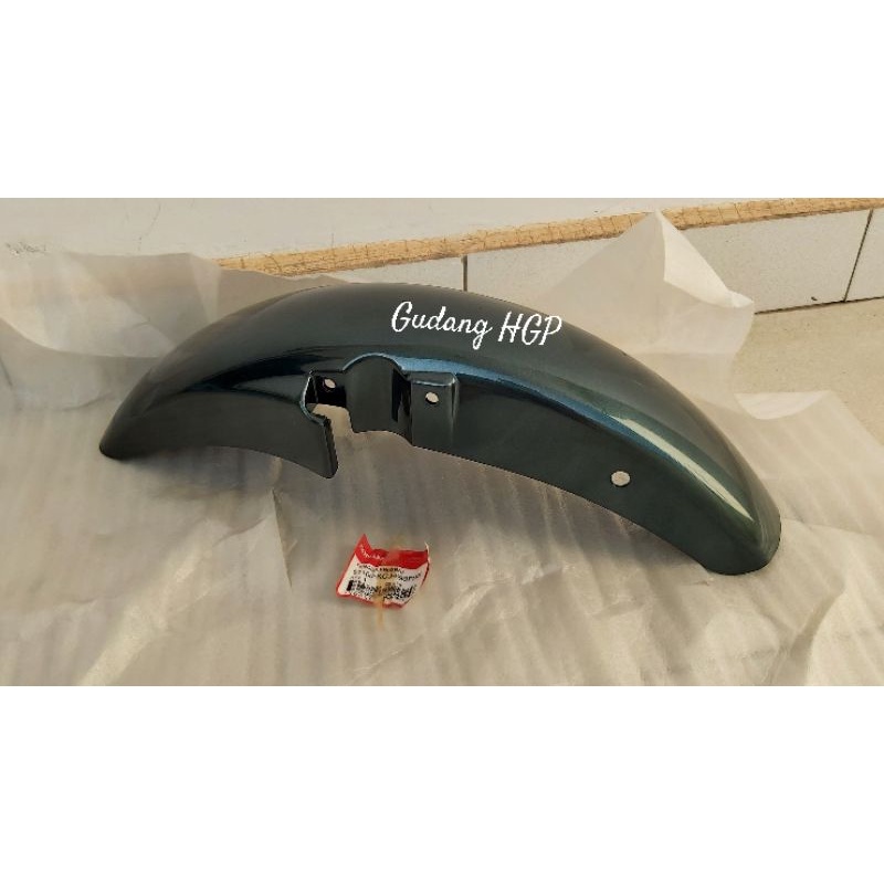 Fender Front Green Metalic Spakbor Depan Honda Tiger 2000 Lama Tilam Tilas 61100-KCJ-690FME Ori HGP