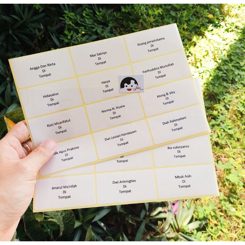 CETAK LABEL NAMA TAMU UNDANGAN