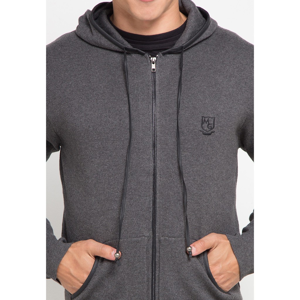 Sweater Hoodie Pria MGee 3451C Original Outwear Dark Grey